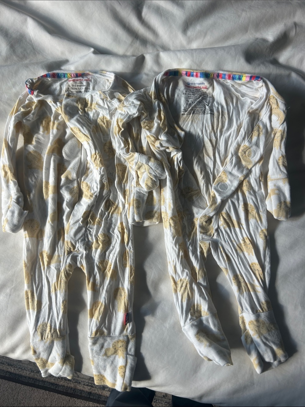 Baby One-Piece Footed Pajama x2